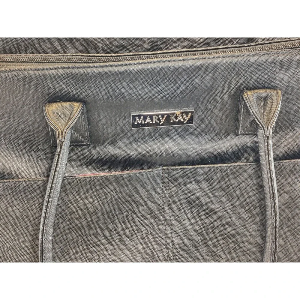 MARY KAY TRAVEL TOTE LARGE BLACK PURSE STARTER KIT CONSULTANT BAG/CASE